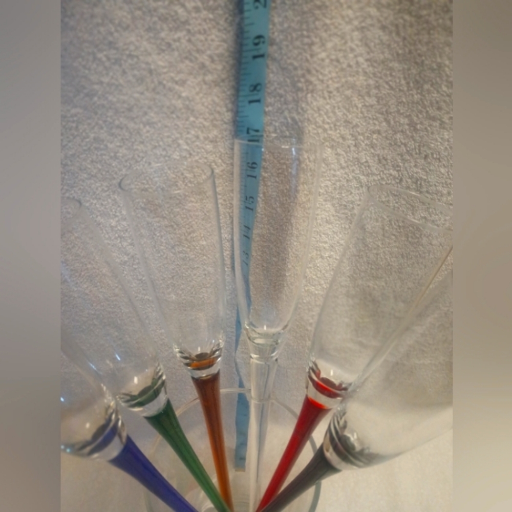 Artland Champagne Flutes With Display Vase HandBlown Glasses - Picture 5 of 9